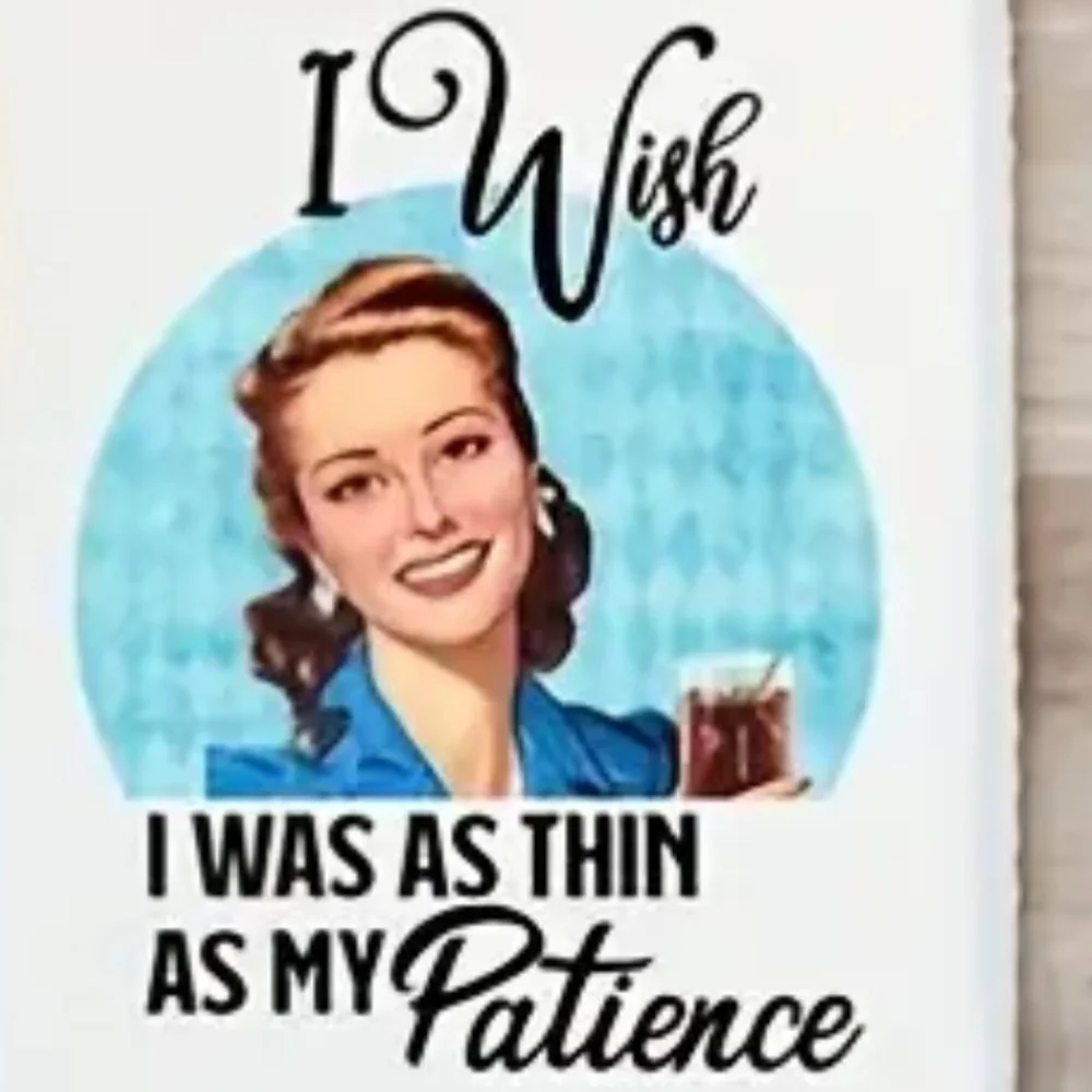 I Wish I Was As Thin As My Patience Hand Towel New 16
